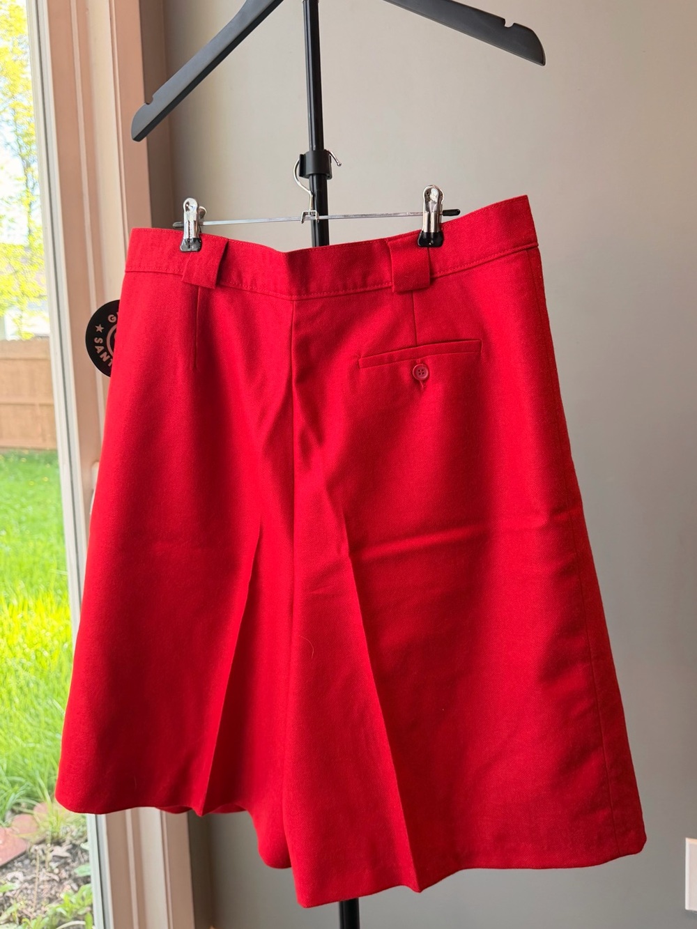 Vintage Giorgio Sant'Angelo Pleated Bermuda Shorts Wool NWT Retro Academia 70s - Picture 6 of 10